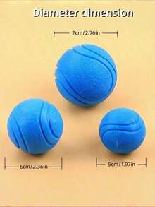 1 Quả bóng cao su đàn hồi chống cắn, không cần pin, nhiều màu sắc, sọc, dành cho chó mọi giống, quà tặng Halloween, Giáng sinh, Valentine, đồ chơi ném bắt tương tác, đồ dùng cho thú cưng bền chắc. - Màu xanh lam - Xem 7