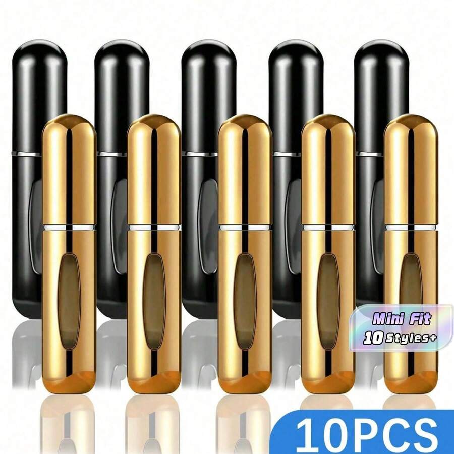 1/5/10pcs, 5ml Perfume Atomizer Refillable Spray Bottle, Portable Travel Perfume Bottle, Perfume Sprayer, Mini Perfume Sample Vial - Multicolor - View 1