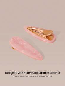 GLOWMODE 2-Pack SoftFrame Left Right Face Framing Minimal Hair Clips Accessories Daily Casual Styling Clips - Pink - View 4