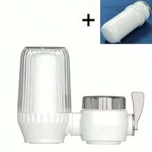 1Pc Sink Water Filter, Faucet Water Filter (No Light), Activated Carbon Faucet Water Filter To Remove Chlorine, Limescale, Heavy Metals And Odor - White - View 12