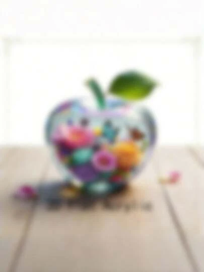 Acrylic 2D Apple Figurine - Valentine's Day, Mother's Day, Christmas, Easter Crafts - Gift For People