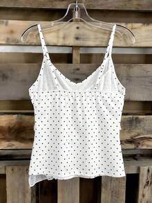 SHEIN Holidaya Áo tank top và áo hai dây dành cho nữ - trắng - Xem 2