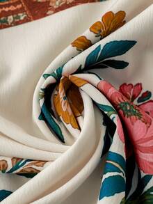 Linhara Áo kiểu nữ cỡ lớn cổ chữ V tay ngắn phối màu, họa tiết patchwork, kẻ sọc, phong cách vintage đa năng, thích hợp cho kỳ nghỉ, hẹn hò, mặc hàng ngày, mẫu mới mùa xuân/hè. - Nhiều màu - Xem 5
