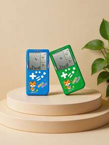 MINKOJA 1 pieza Consola de juegos de pantalla grande estilo retro con 1 tanque/carreras/juegos de disparos/casuales/rompecabezas, con dificultad y velocidad ajustables, pequeña y fácil de transportar, mejor regalo, consola de juegos, juegos, videojuegos - Multicolor - Ver 1