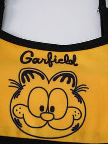 GARFIELD | SHEIN Bộ 4 áo hai dây in hình mèo dễ thương dành cho bé gái tuổi teen mùa hè. - Nhiều màu - Xem 4