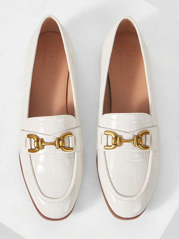 PU LEATHER CHAIN FLAT LOAFERS FOR CHRISTMAS SPRING SHOES
