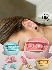 Reusable Silicone Sleep Earplugs, Made Of Soft & Comfortable Silicone Material, Fashionable Design, Skin-Friendly Fit, Easy To Clean, Suitable For School/Home/Travel, Effectively Block Disturbing Noise. #Reusable Earplugs #Sleep Aid - multicolor - View 2