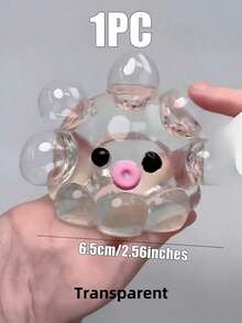 1 Peça Brinquedo Macio Transparente de Polvo, Bolhas Injetáveis Super Pegajosas, Brinquedo Sensorial Anti-Estresse para Descanso, Companheiro de Viagem Portátil, Presente Divertido para Adolescentes, Adultos, Festa de Natal, Halloween, Aniversário, Decoração Kawaii de Escritório - Multicolorido - Visão 12