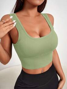 Breezaya Medium Support Seamless Sports Bra - Mint Green - View 6