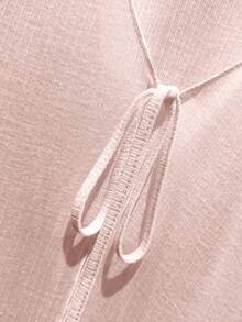 Resyla Lace Trim Camisole Dress Cover Up, Long Sleeve Knit Shrug Tops For Women, Summer Sun Protection - Dusty Pink - View 3