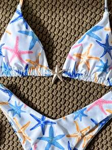 Swim Mod Bộ bikini hai mảnh màu trơn dành cho nữ, trang trí kim loại, gợi cảm, thích hợp cho mùa hè. - Nhiều màu - Xem 3