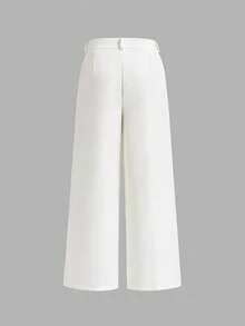 CalleClaro Men's Solid Color Pleated Wide Leg Loose Casual Pants - Beige - View 4