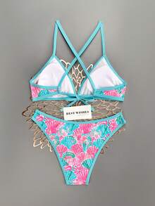 Swim Mod 2026 Spring/Summer Fashionable Sexy & Slimming Colorful Shell Design Bikini Swimwear, Perfect For Beach Vacation - Multicolor - View 3