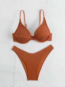 Swim SXY Bộ bikini có gọng, màu trơn, chất liệu vải gân, dành cho nữ. - Nhiều màu - Xem 4