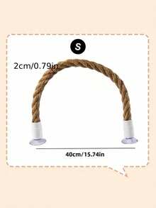 1pc Parrot Sisal Rope Climbing Toy With Suction Cup, Bendable Bird Perch Chew Toy For Cage Decor, Suitable For Parrots All Season - Multicolor - View 13