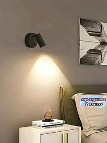 1 đèn LED gắn tường có thể sạc lại, đèn rọi từ tính, đèn vẽ, đèn ngủ, đèn đọc sách cạnh giường ngủ, đèn ngủ chăm sóc mắt cho phòng ngủ, có thể điều chỉnh độ sáng, không dây không cần khoan, điều khiển cảm ứng xoay 360°, pin sạc - Nhiều màu - Xem 2