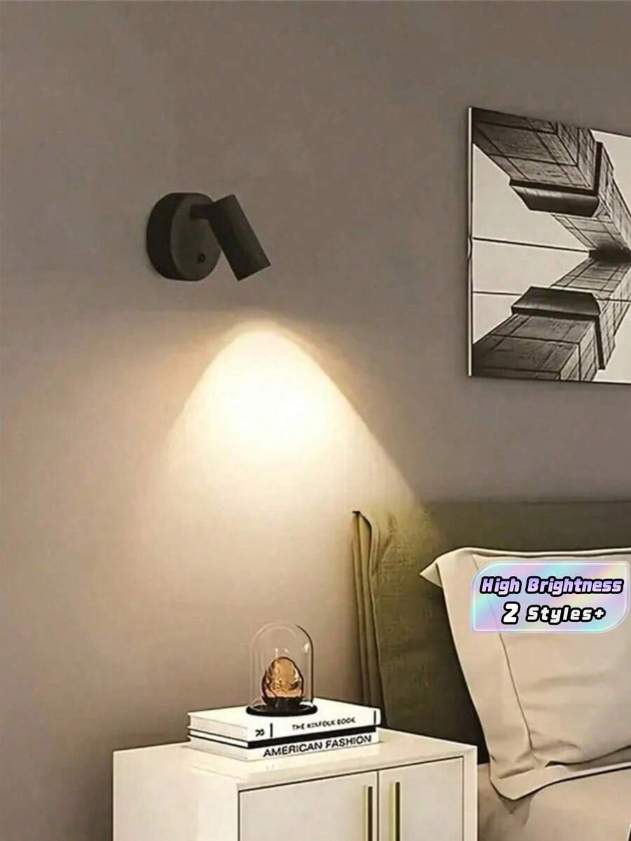 1 đèn LED gắn tường có thể sạc lại, đèn rọi từ tính, đèn vẽ, đèn ngủ, đèn đọc sách cạnh giường ngủ, đèn ngủ chăm sóc mắt cho phòng ngủ, có thể điều chỉnh độ sáng, không dây không cần khoan, điều khiển cảm ứng xoay 360°, pin sạc