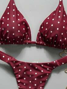 SHEIN Swim Mod Women's Random Print Halter Bikini Set, Spring/Summer - Multicolor - View 6
