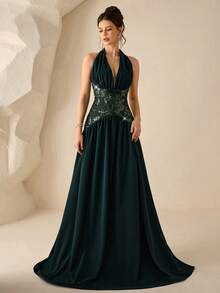 Women Formal & Evening Dresses - Dark Green - View 6