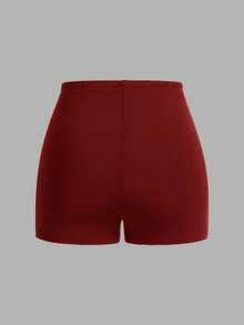 CourtClass CourtClass Women's Solid Color Short Sleeve Sports Dress - Red - View 10
