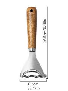 SHEIN 1pc Rosewood Kitchen Tool Set, Stainless Steel Peeler, Cheese Grater, Pizza Cutter, Baking Tools - Multicolor - View 19