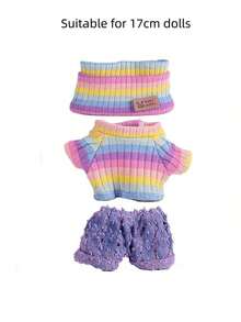 1PC Cute Fashion Daily Wear Outfit Set With Shoes Accessories For Mini Art Designer Doll Dress Up Gift – Soft Fabric Casual Clothes, Easy To Wear & Take Off, Perfect Replacement Costume For Small Collectible Figurines, Ideal Birthday Holiday Present & Room Display Decoration For Decorations Lovers - multicolor - View 13