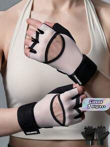 Sarung Tangan Gym dengan Cengkeraman Lebih Baik, Ringan, Bernapas, Anti Selip, Unisex, untuk Angkat Beban, Pull Up, Mendayung, dan Latihan. - MultiWarna - View 1