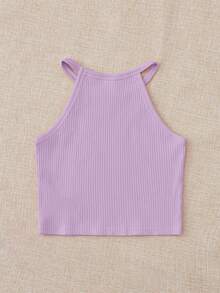 SHEIN Bộ 3 áo tank top không tay mềm mại mùa hè cho bé gái - Nhiều màu - Xem 3