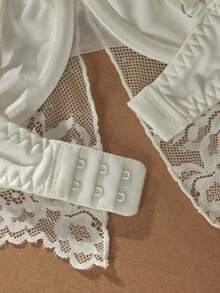 Crystal Vow Reggiseno imbottito con ferretto, decorato con fiocco romantico in pizzo, edizione limitata per San Valentino, per donne - Bianco - Visualizzare 5