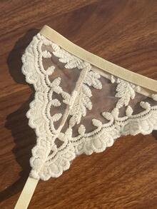 Crystal Vow 4pcs Women's Sexy Lingerie Set - Beige - View 13