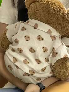 （仅含衣服）28厘米娃娃衣服，泰迪熊娃娃衣服，可爱泰迪熊穿衣服，带孔尾巴款式 - 彩色 - 查看 4