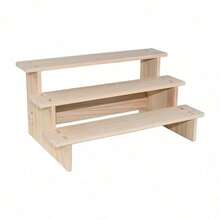 1Pc Wooden Multilayer Riser Display Rack Multifunction Jewelry Dessert Cupcake Collectibles Storage Stand Organizers Window Showcase Valentine's Day Back To School - Wood Color - View 9