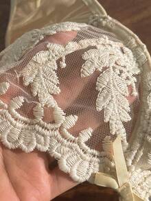 Crystal Vow 4pcs Women's Sexy Lingerie Set - Beige - View 10