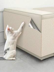1Pc Self Adhesive Cat Scratching Pad Mat Carpet Couch Furniture Protector Pet Scratch Toy Cat Scratch Trainer Self Stick Scratch Board For Home Living Room Sofa Protection Must Have For Cat - multicolor - View 12