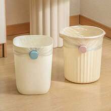 5PCS Backed Adhesive Seamless Sticker For Trash Cans, Featuring A Button-Style Rotating Trash Bag Fixer - Suitable For Use In Kitchens, Bathrooms, Living Rooms, And Outdoors - 5pcs - View 6