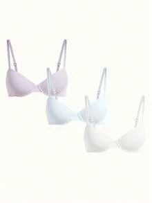 Bonmuse Bộ 3 áo ngực có gọng thời trang nữ MIMILEMON - Nâng ngực, tạo dáng gợi cảm, thoải mái suốt cả ngày, định hình vóc dáng hàng ngày. - Nhiều màu - Xem 2