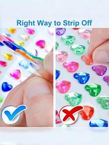 30 Sheets Mini Diamond Stickers Acrylic Gemstone Gems For Decoration DIY Multicolor Rhinestone Sparkle Crafts Princess Reward Creative Art Supplies For Kids Teens - 30Pcs set - View 3
