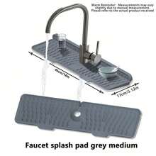 1PC Heavy Duty Anti-Slip Sink Mat With 5° Drainage Angle - Foldable Gray/Black Design, Easy To Clean Silicone Material, Suitable For Sink, Dishwasher And Washing Machine - Multicolor - View 8