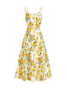 Ellevyn Vestido longo feminino com estampa floral romântica, elegante para passeios, encontros e férias, primavera/verão. - Multicolorido - Ver 2