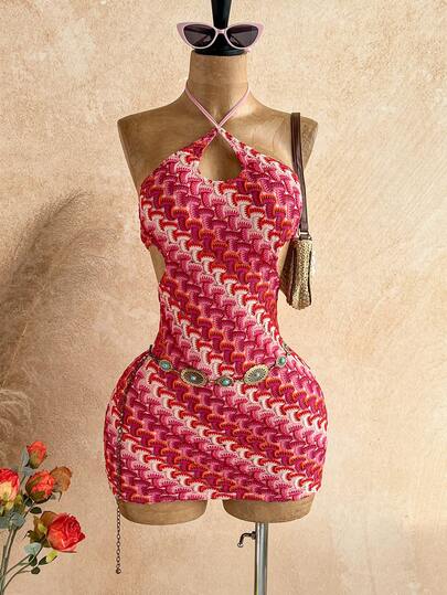 Soleia Vestido mini ajustado de punto a rayas tropical y sexy para mujer, adecuado para la playa, crucero, viaje por carretera, vacaciones, cita, té de la tarde, vacaciones, festival de música, brunch, bohemio, resort de playa, escapada a la isla, playa, verano, festival de música, viaje al trabajo, temporada de bodas, fiesta, carnaval