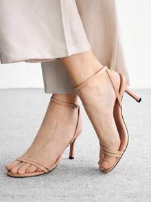 CUCCOO BIZCHIC Giày nữ đơn giản, thời trang, mũi tròn, cao gót. - Màu be - Xem 4