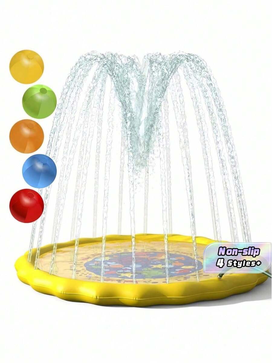 Thảm chơi nước ngoài trời cỡ lớn cho chó cưng, chất liệu PVC bền chắc, chống trơn trượt, có chữ cái tạo hiệu ứng mát mẻ, giúp giải nhiệt mùa hè, dễ thoát nước và có thể gấp gọn. - Màu vàng - Xem 1
