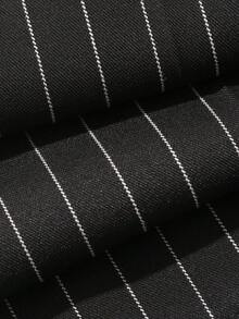 DAZY Street Style Black Striped Baggy Pants For Men - Black - View 3