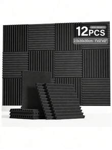 MODX [12 pièces] Mousse acoustique en forme de coin pour l'isolation sonore et la réduction du bruit - Tuile acoustique en céramique en polyester absorbant le son de 12x12/12x2 pouces - Le panneau d'isolation sonore convient pour le studio d'enregistrement, la salle de musique, l'espace de jeu, le podcast, les matériaux absorbant le bruit, les tampons absorbant le son et les autocollants de traitement acoustique mural. - Multicolore - Voir 11