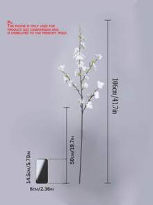 3 株人造樱花/桃花，长 106 厘米，每株 4 枝，仿真植物，绿色，涤纶材质，耐用，现代简约风格 - 适用于家居装饰、花瓶、婚礼、派对、客厅、卧室、DIY 墙面装饰、桌面摆设。 - 多色 - 查看 3