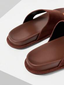 Mnmlis Women's Vintage-Style, Brown, Metallic Buckle, Comfortable, Versatile, Casual, Resort, Beach Shoes With Adjustable Toe Straps. Summer Shoes - Coffee Brown - View 4