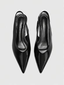 CUCCOO BIZCHIC Temperament Small Slope Heel Women's Shoes - Black - View 2