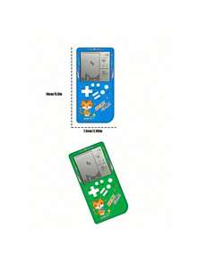 MINKOJA 1 pieza Consola de juegos de pantalla grande estilo retro con 1 tanque/carreras/juegos de disparos/casuales/rompecabezas, con dificultad y velocidad ajustables, pequeña y fácil de transportar, mejor regalo, consola de juegos, juegos, videojuegos - Multicolor - Ver 6