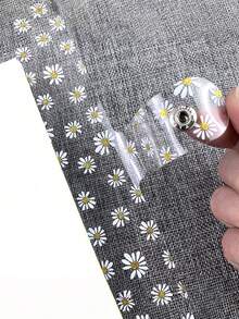 Bìa sổ tay A5 bằng nhựa PVC trong suốt, bìa sổ hình hoa cúc dễ thương. - Chất kết dính vỏ hoa cúc - Xem 2