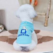 PETSIN Pet Spring New Dog Clothes Animal Supplies Pet Clothing Dog Tank Top Cat T-Shirt Teddy Outfits Small Animal Attire Casual Cool Tank Top Dog Clothes Cat Clothes Two-Season Spring & Summer New Tank Top - Multicolor - View 21